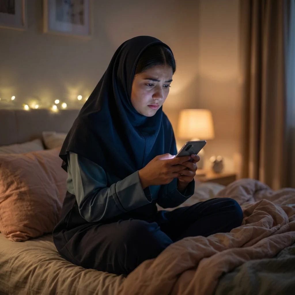 teen girl showing anxiety 2