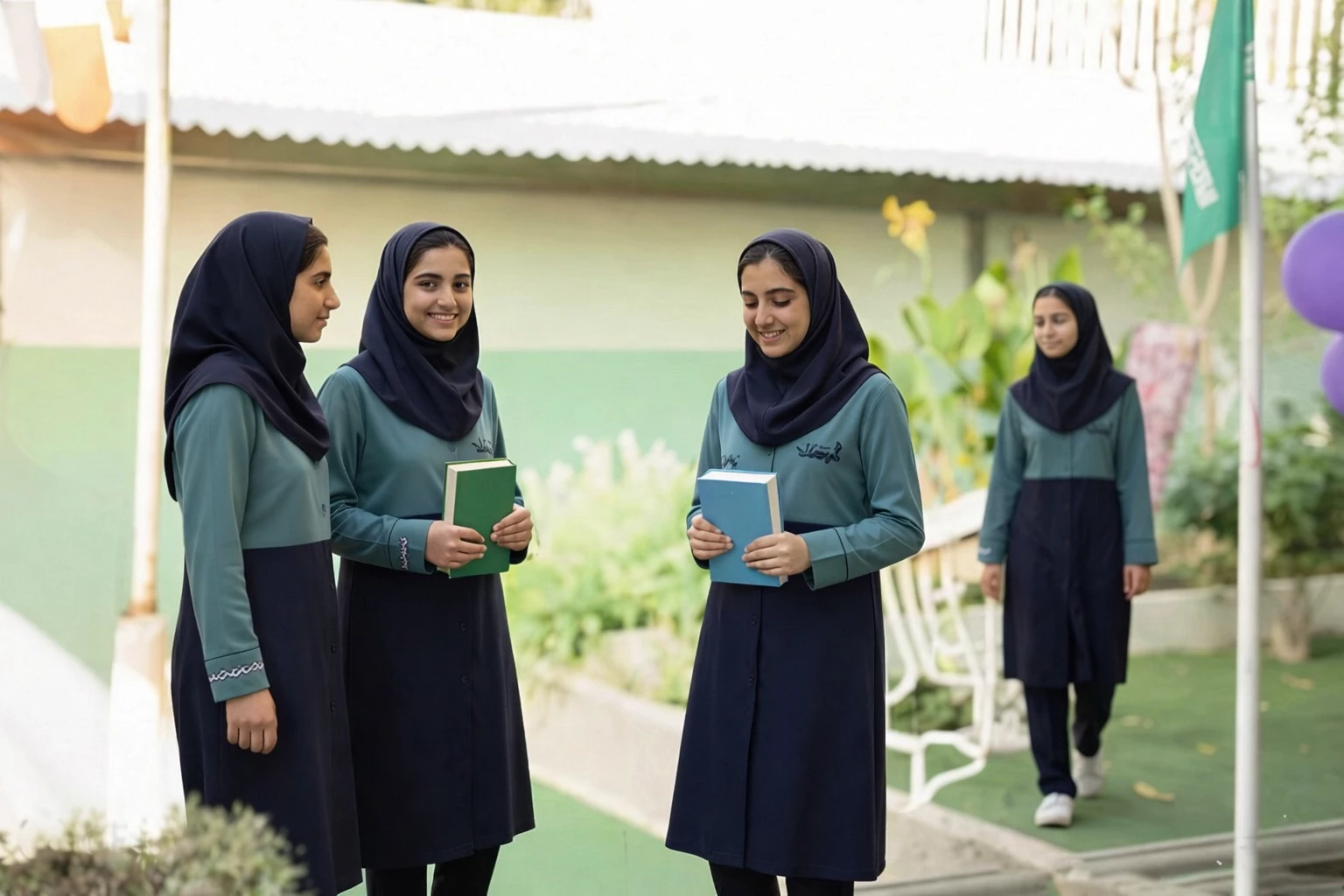 fereshtegan school campus life girls shiraz 0